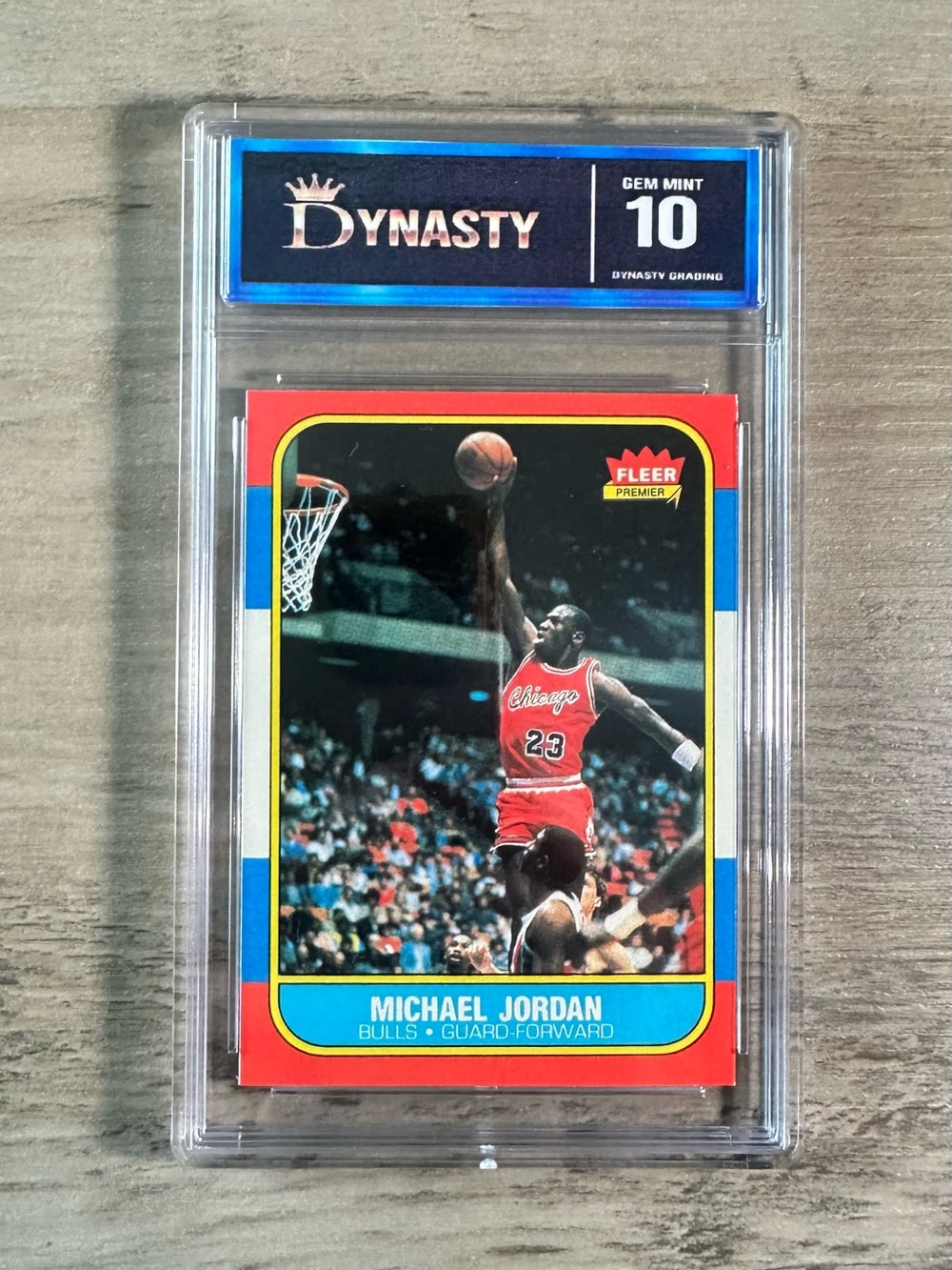 Michael Jordan Rookie 1986 Fleer #57 Gem Mint 10 Novelty Card. Chicago Bulls.